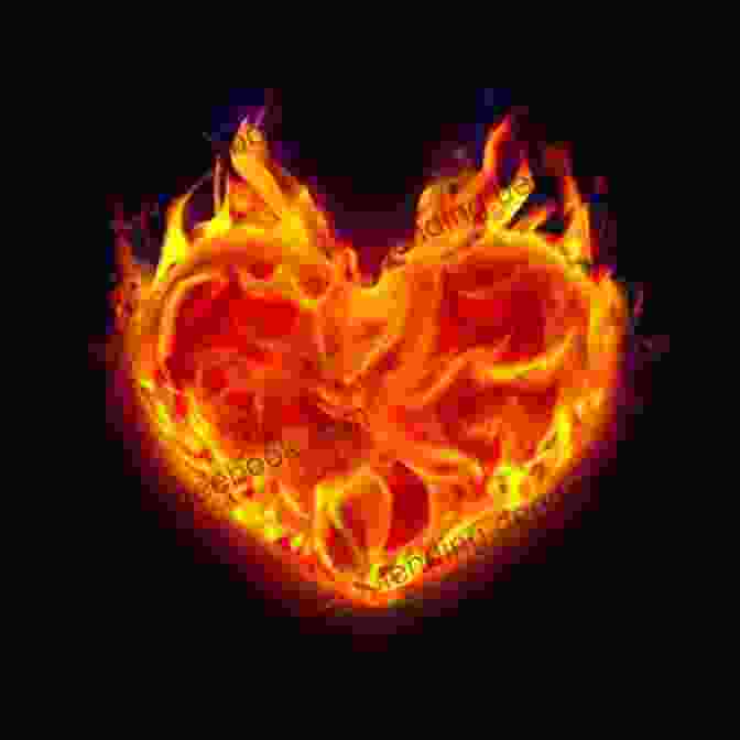 A Fiery Heart Engulfed In Flames, Symbolizing The Passionate And Transformative Journey Of The Protagonist In The Heart Trilogy. Heart Of Fire (The Heart Trilogy 2)