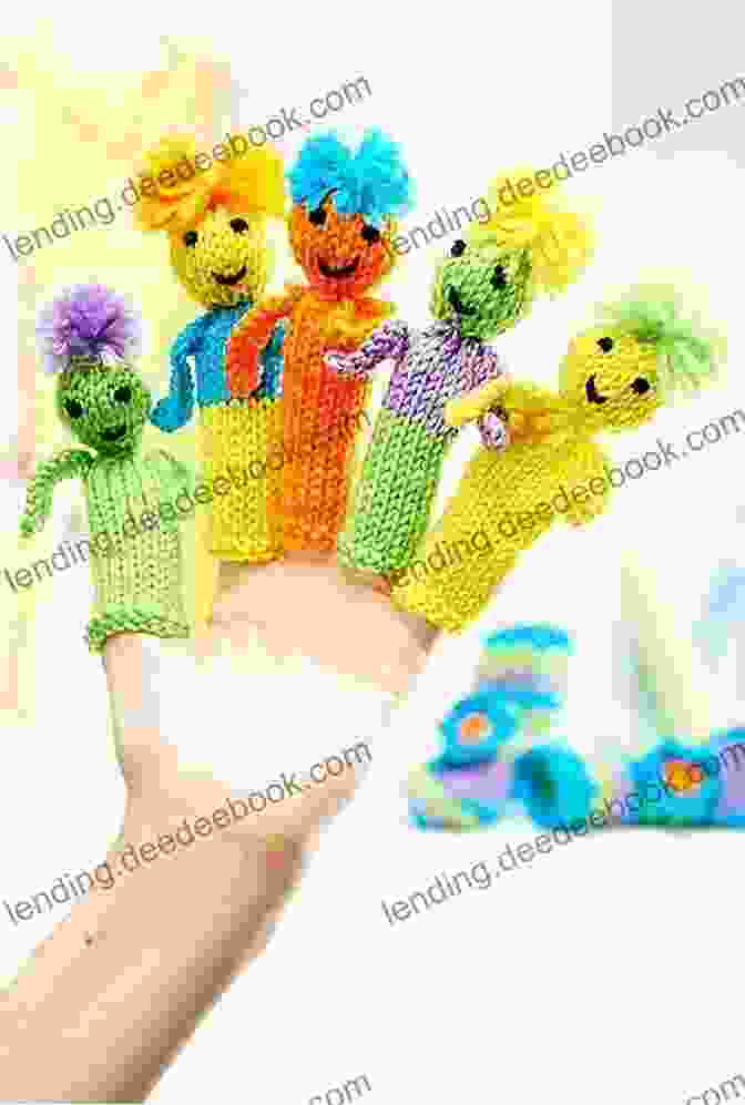 A Group Of Children Playing With Knitted Cozy Susie John Finger Puppets, Fostering Imagination And Creativity Knitted Finger Puppets (Cozy) Susie Johns