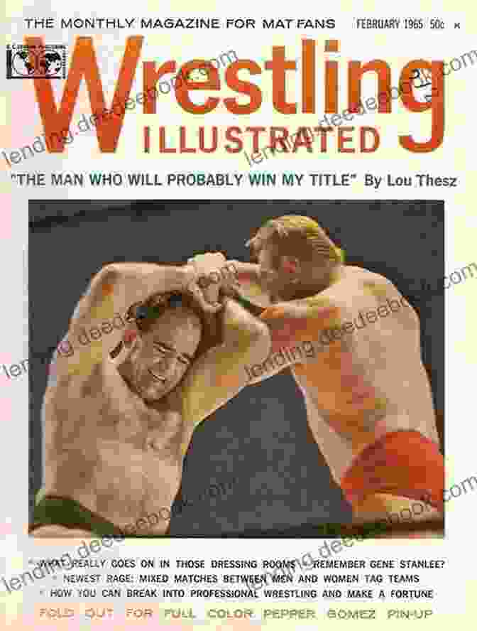A Vintage Publicity Photo Of Vinnie War Minter Facing Off Against Wrestling Legend Lou Thesz In The Ring. Vinnie S War J Minter