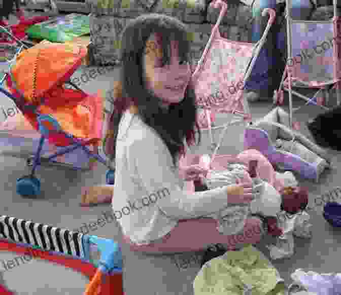 Bambina, The Abandoned Little Girl, Playing With Dolls In A Foster Home, Showing A Glimpse Of Her Resilience And Innocence. Bambina Who Do You Belong To?