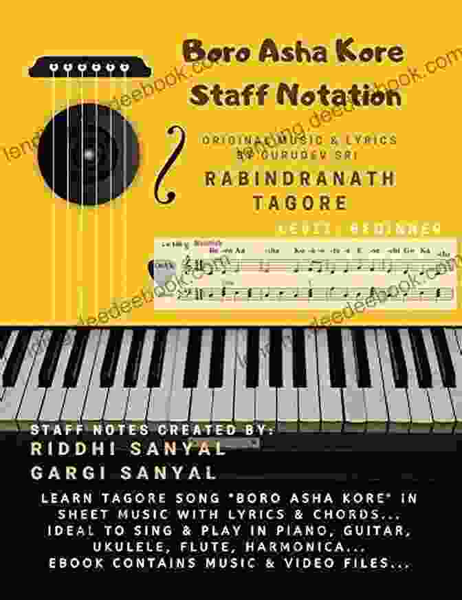 Boro Asha Kore Sheet Music Boro Asha Kore Staff Notation: Learn The Tagore Song Boro Asha Kore In Sheet Music With Lyrics Chords Ideal To Sing Play In Piano Guitar Ukulele Flute Harmonica