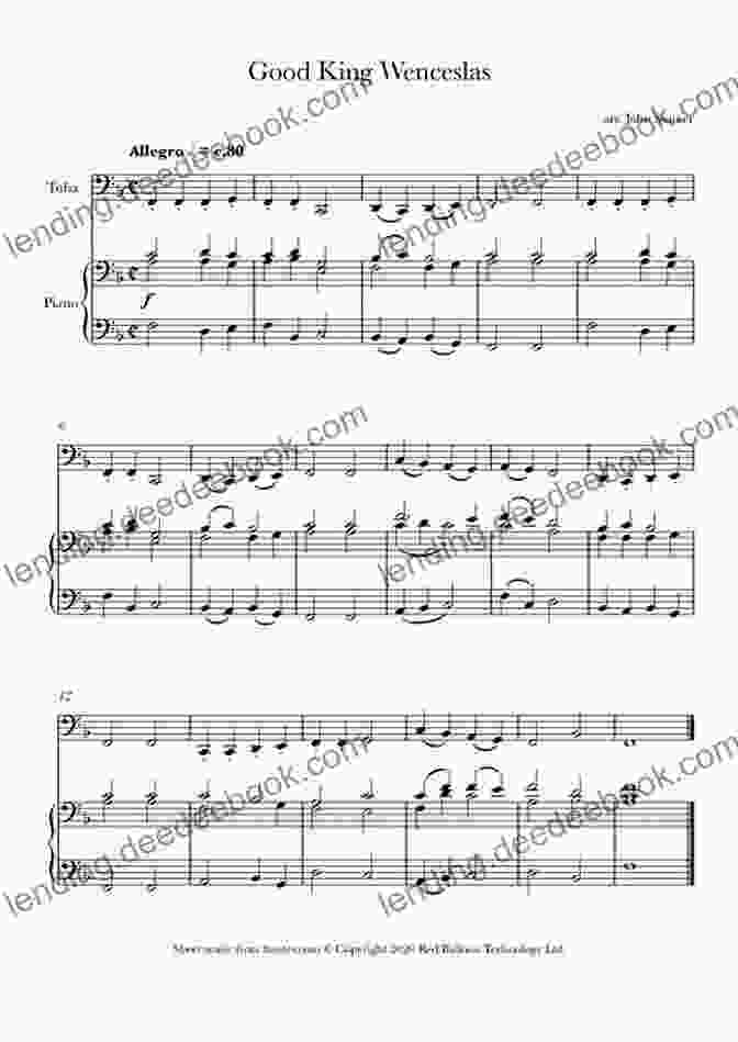 Good King Wenceslas Fingering Chart For Tuba 20 Easy Christmas Carols For Beginners Tuba 1: Big Note Sheet Music With Lettered Noteheads