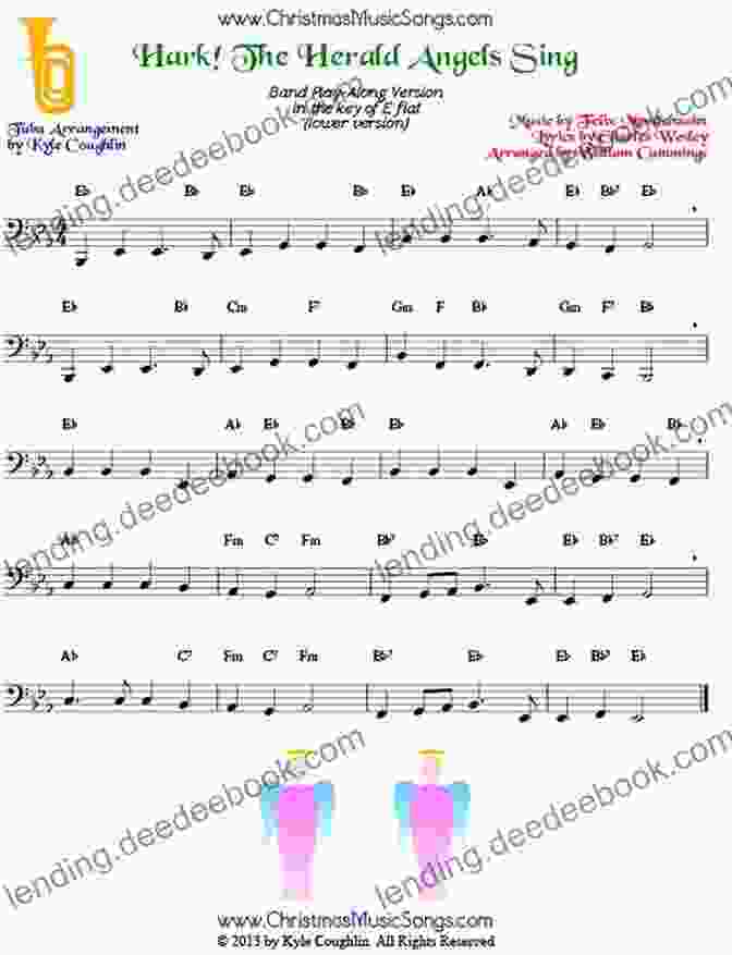 Hark! The Herald Angels Sing Fingering Chart For Tuba 20 Easy Christmas Carols For Beginners Tuba 1: Big Note Sheet Music With Lettered Noteheads
