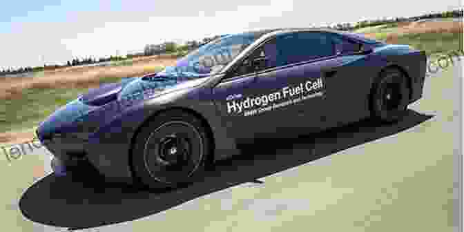 Hydrogen Fuel Cell Car Driving On A Road Hybrid Electric And Fuel Cell Vehicles (Go Green With Renewable Energy Resources)