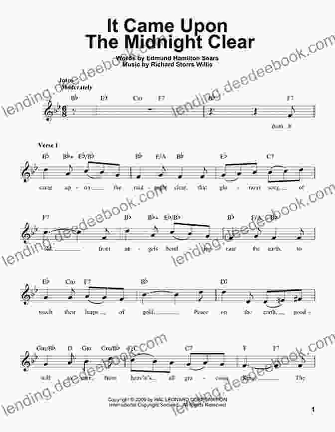 It Came Upon A Midnight Clear Sheet Music For Trombone 20 Easy Christmas Carols For Beginners Trombone 2: Big Note Sheet Music With Lettered Noteheads