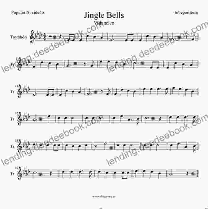 Jingle Bells Sheet Music For Trombone 20 Easy Christmas Carols For Beginners Trombone 2: Big Note Sheet Music With Lettered Noteheads