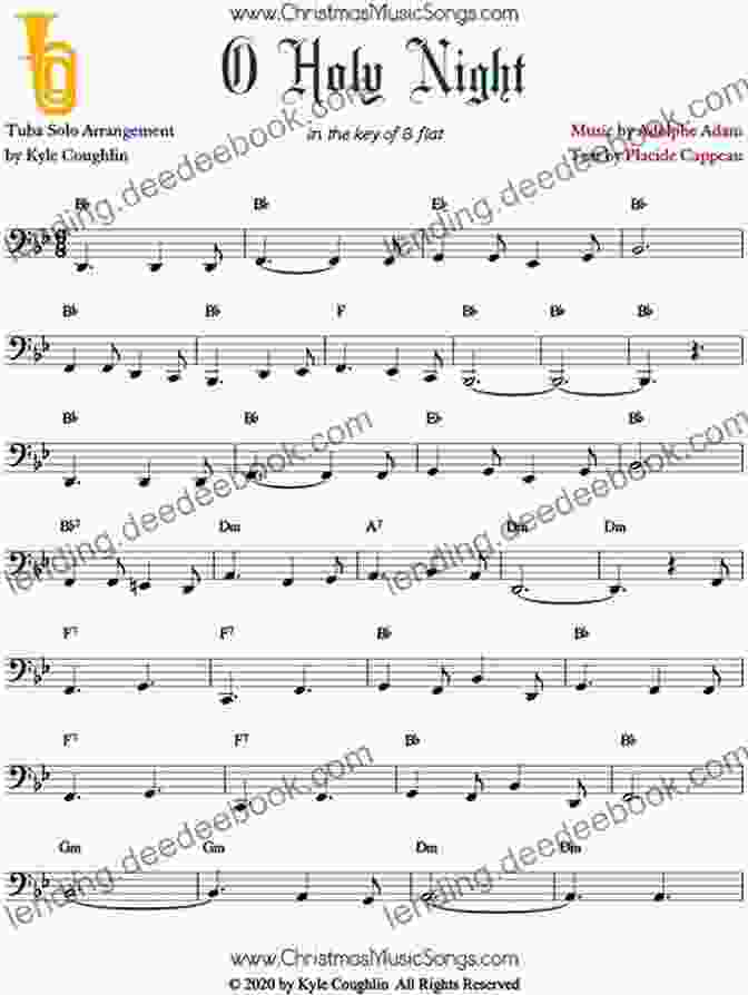 O Holy Night Traditional Christmas Carol Arranged For Tuba 20 Traditional Christmas Carols For Tuba 2: Easy Key For Beginners