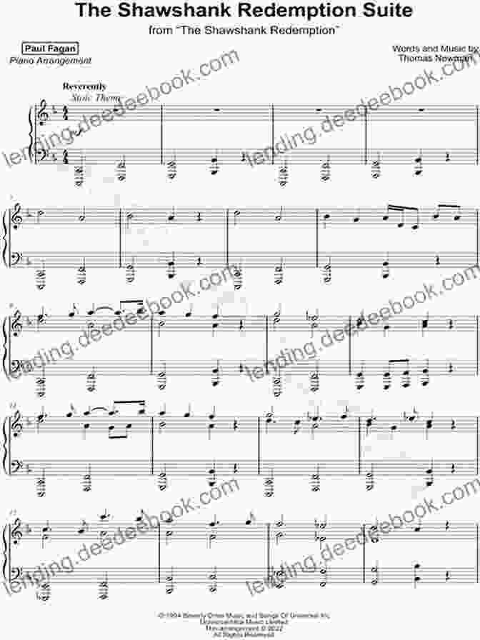 Piano Sheet Music For The Shawshank Redemption Theme The Lord Of The Rings For Easy Piano: Music From The Motion Pictures Arranged For Easy Piano