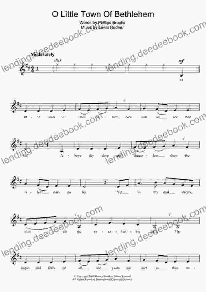 Sheet Music For The Christmas Carol 'O Little Town Of Bethlehem' Christmas Carols For Trumpet With Piano Accompaniment Sheet Music 4: 10 Easy Christmas Carols For Beginners