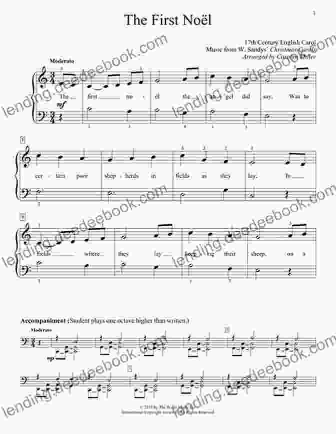 Sheet Music For The Christmas Carol 'The First Noel' Christmas Carols For Trumpet With Piano Accompaniment Sheet Music 4: 10 Easy Christmas Carols For Beginners