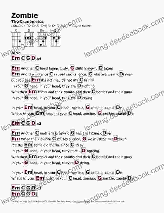 Zombie Ukulele Chords And Lyrics 2 And 3 Chord Ukulele Songs: 30 Popular Beginner Songs